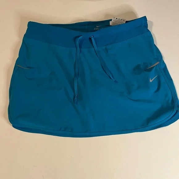 Nike Dri-Fit Skort Blue Sports Skirt with Drawstring - Picture 1 of 14